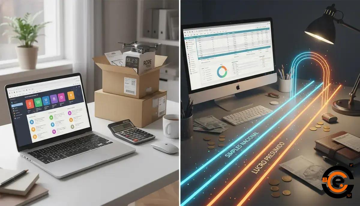 Tributação dropshipping Simples Nacional vs Lucro Presumido 2026: descubra qual regime reduz sua carga em 2026